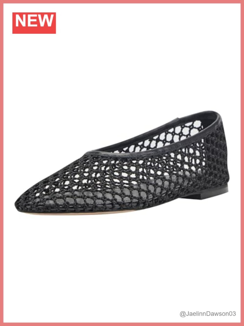 Women's Woven Slip-On Ballet Flats - Round Toe Mesh